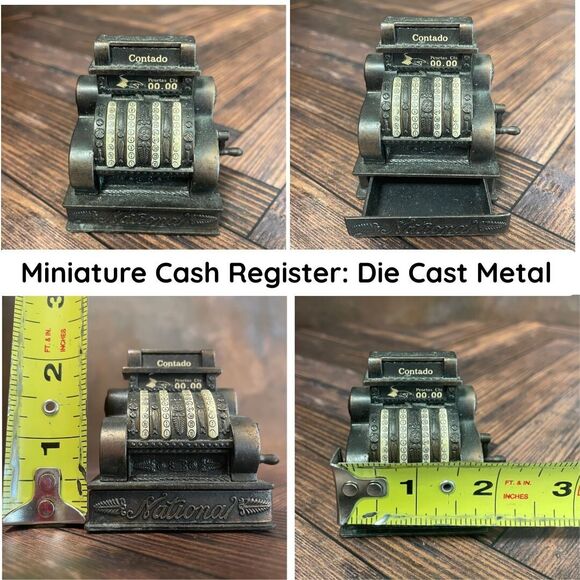 Vintage “Play Me” Mini Cash Register Pencil Sharpener – Made in Spain – Die Cast - Picture 2 of 5